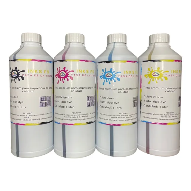 4 Litros De Tinta Premium Dye Especial Para Canon Y Hp