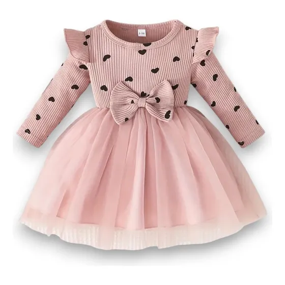 Vestido De Bebé, Con Mangas Largas