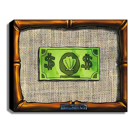 Cuadro Decorativo, Primer Dollar De Don Cangrejo: -28x40cm-