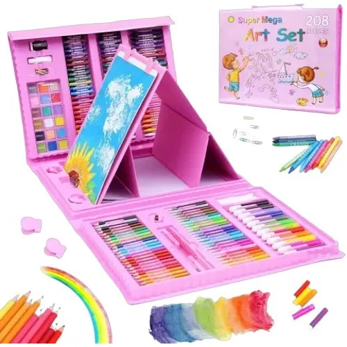 Estuche Set De Arte De 208 Piezas Para Niños Colorear