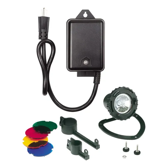 Luz Halogena Sumergible 4 Color Transformador Kit Lente Rojo