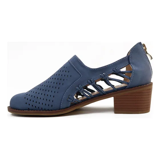 Balerinas Con Taco Azul Navy