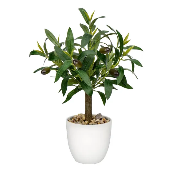  Olivo Artificial De 15'' Pequeño Árbol De Olivo Falso Plant