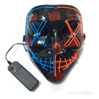 Máscara De Hacker Máscara De Halloween Máscara Con Luz Led Máscara De Hacker Máscara De Halloween Máscara Con Luz Led