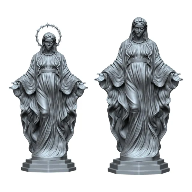 Escultura Virgen Maria Venezuela Impreso 3d
