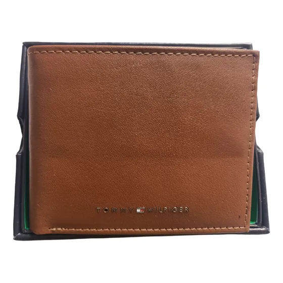 Billetera De Cuero Tommy Hilfiger Original Con Rfid