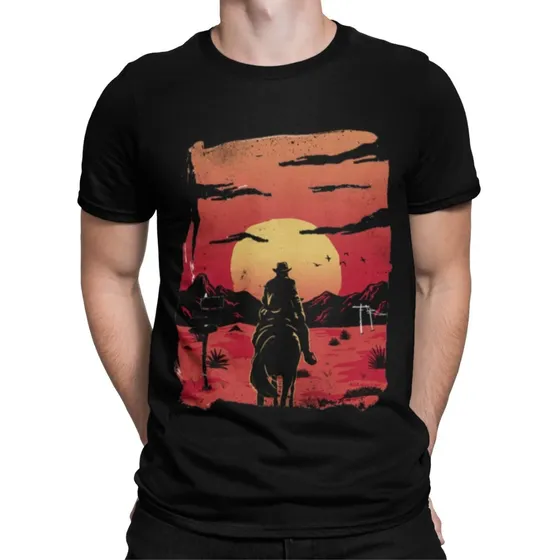 Camiseta Camisa Algodão Game Red Dead Redemption Blusa Geek