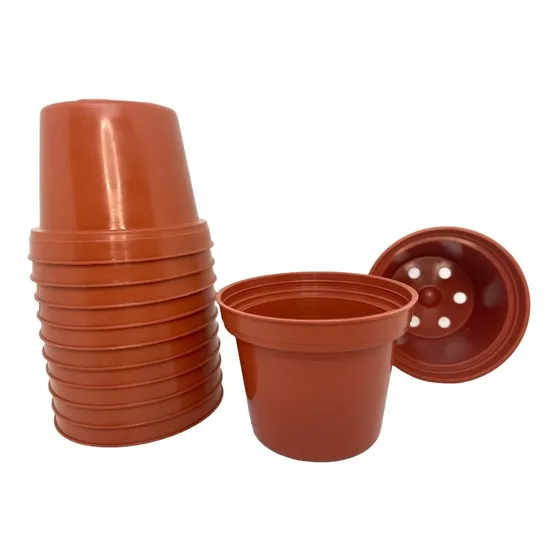 Maceta Plastico Chica Suculenta Terracota 3puLG Mayoreo 50pz