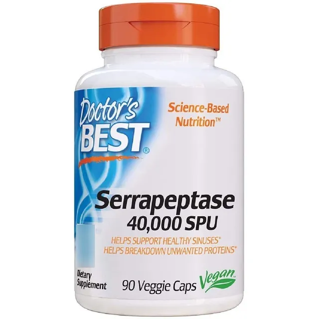 Serrapeptasa 40000 Spu Doctor's Best 90 Capsulas