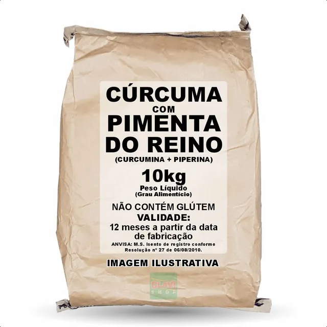 Açafrão Da Terra + Pimenta Do Reino 10kg 100% Puro Granel