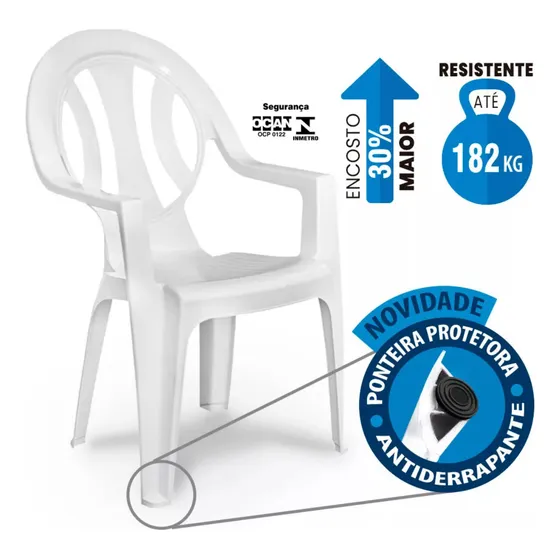 Cadeiras Poltrona Diamante Resistente Linha Diamond Br 182kg