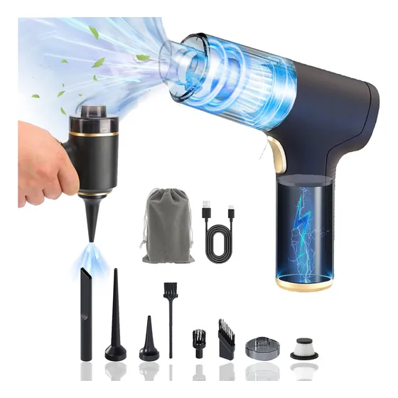 Kit Limpieza Pc Inalámbricos Aire Soplador Plumero 2 En 1