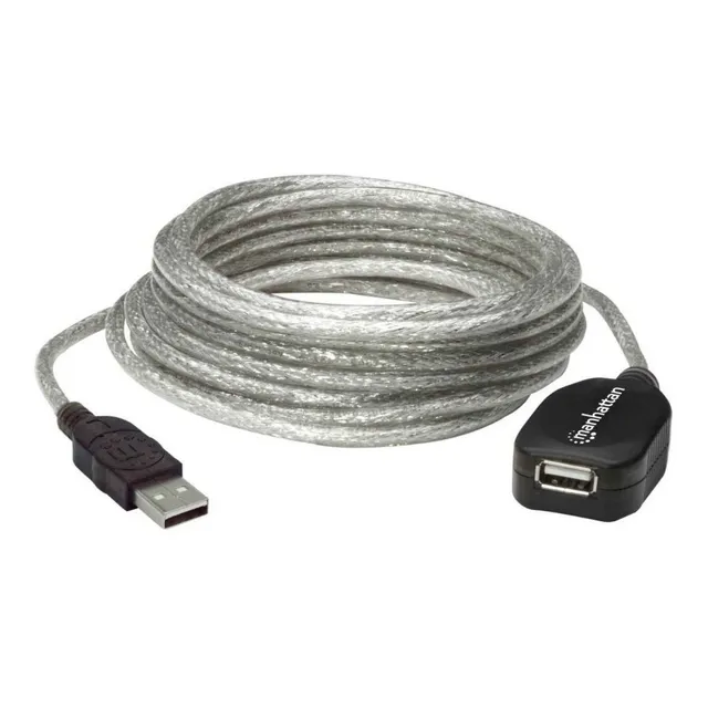 Cable Usb V2.0 Manhattan Ext Activa 5m Color Plata