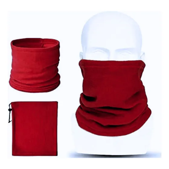 Cuello Polar Térmico Gorro Bufanda Cordón Ajuste Niño Adulto