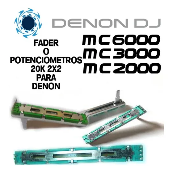 Potenciometro  O Fader 20k 2x2  Denon Mc6000 Mc3000 Mc2000