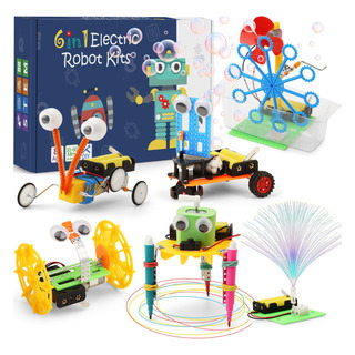Kit De Robótica Stem Science Wesayee 6-8 8-12 Com 6 Robôs E Kit De Robótica Stem Science Wesayee 6-8 8-12 Com 6 Robôs E