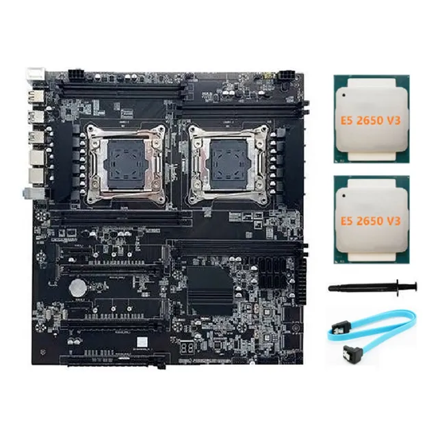 Placa Madre X99 De Doble Socket Lga2011-3, Soporte De Doble