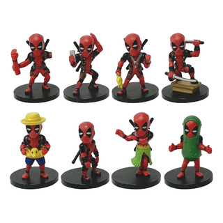 Juego De 8 Figuras De Pvc De X-men Deadpool De 7 Cm, Modelo Juego De 8 Figuras De Pvc De X-men Deadpool De 7 Cm, Modelo