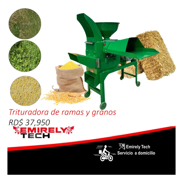 Trituradora De Paja Heno Moledora De Maiz Granos 2 En 1