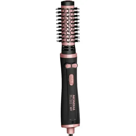 Escova Rotativa Mondial Ceramica Tourmaline Ion 3x1 Erb-01 Rosa 127/220v