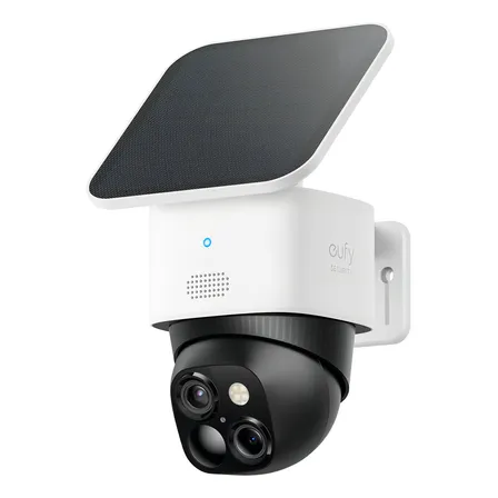 Solar Cámara De Seguridad Inalámbricas Eufy SoloCam S340, HD de 6mp, 360° Pan & Tilt Cámara de Vigilancia para el Hogar, Seguimiento Inteligente por AI, Cámara exterior, IP65 Impermeable, Wi-Fi
