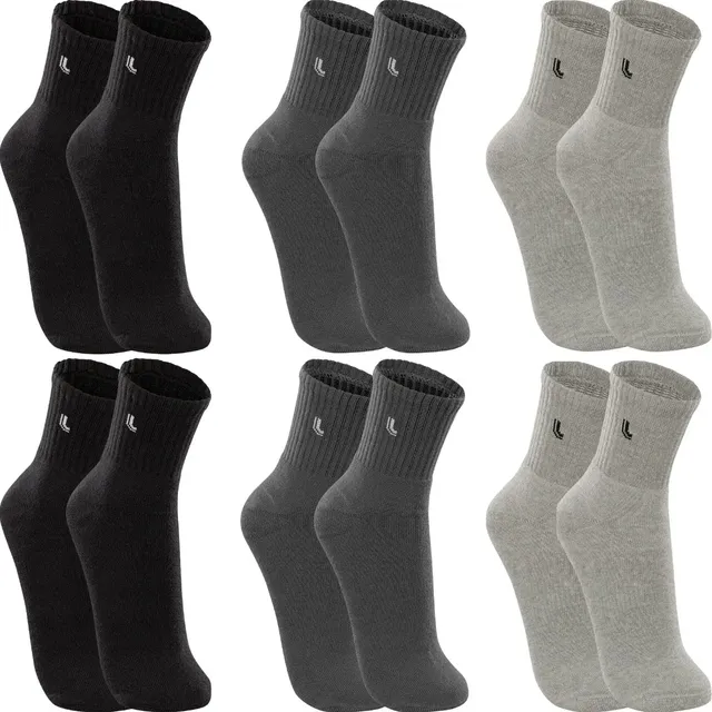 Kit 6 Pares Meias Lupo Cano Médio Esportivas Academia