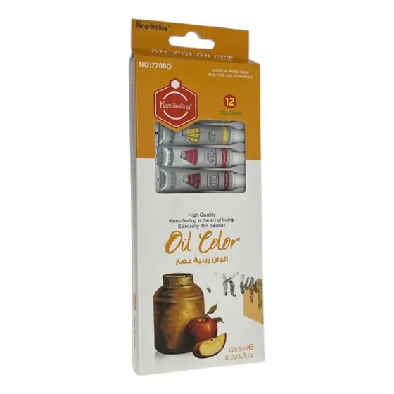 Set De Temperas De Oleo Para Pintar De 12 Colores De 6ml