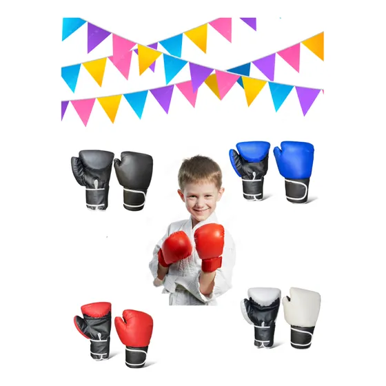 Par Guantes Boxeo Niños Infantil Junior 6oz Ecocuero