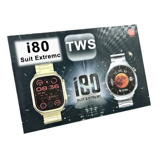 Smartwatch I80 Suit Extreme 2 Relojes+7 Correas+1 Audífono