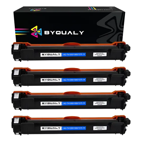 Kit 4x Toner Compatível Para Uso Em Brother Tn-1060 Tn1060 Hl-1112 Hl-1212w Dcp-1617w Dcp1602 Dcp-1602 Dcp1617nw 1202