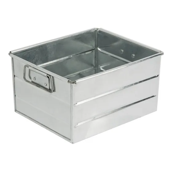 Cubo Metalico Galvanizado Centro De Mesa 18cm Restaurant