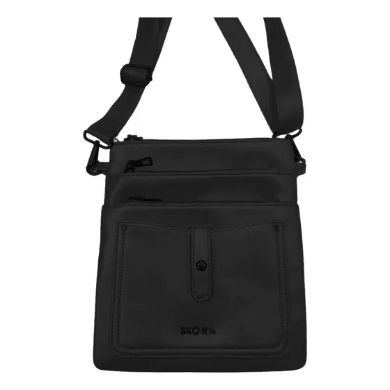 Bandolera Importada De Moda Mummaaccesorios Negro Lisa Negro