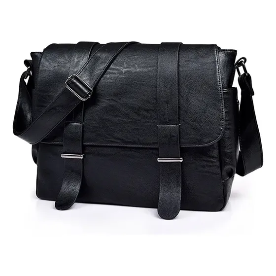 Maletín Bolso Cuero Pu Capture 1707 Ejecutivo A4 Laptop Negro