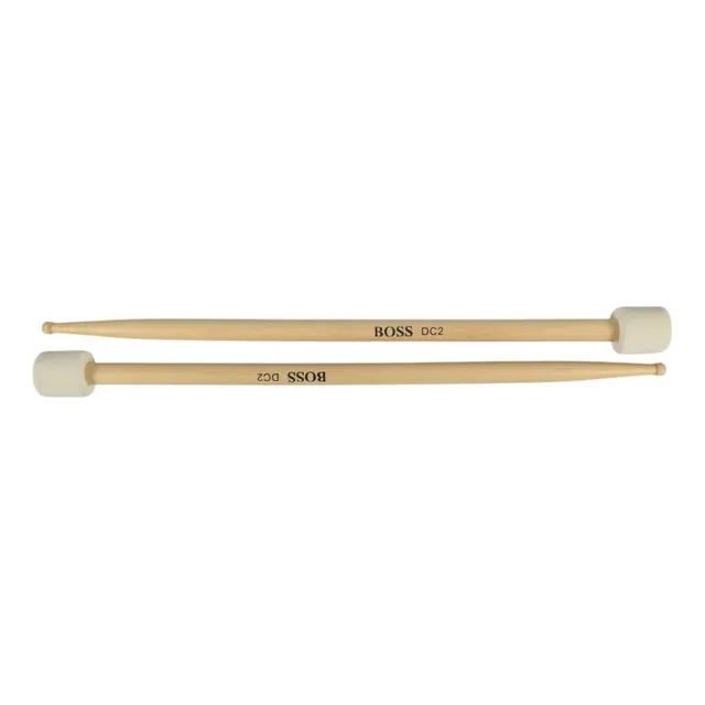 Golpeador Baqueta Doble Proposito Punta Madera Felpa Dc2 Par