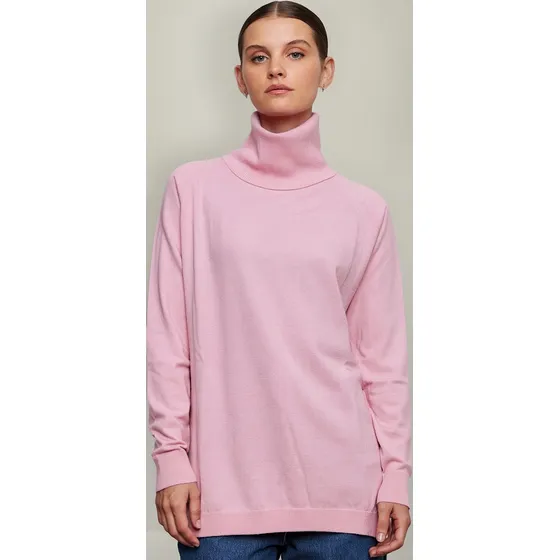 Sweater Polera Ranglan Lisa Tejido De Punto Moda Mujer