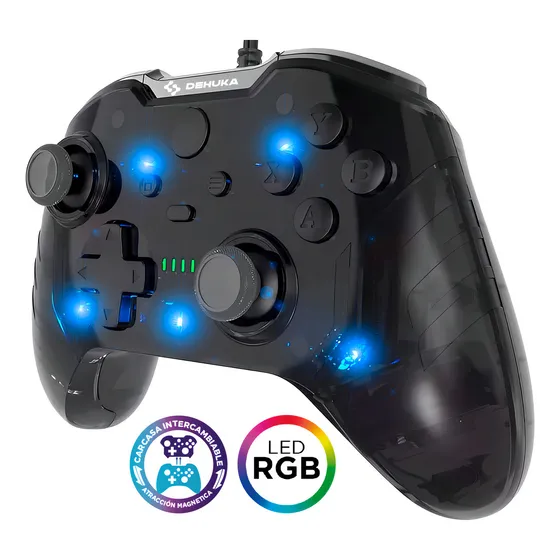 Control Dehuka Compatible Con Xbox One Pc Series X Y S Led Color Negro