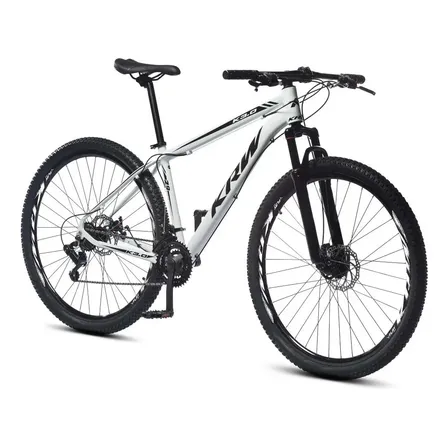 Bicicleta Aro 29 KRW Alumínio 21 Velocidades Freio a Disco X51 Cor: Branco/Preto Tamanho Quadro: 21