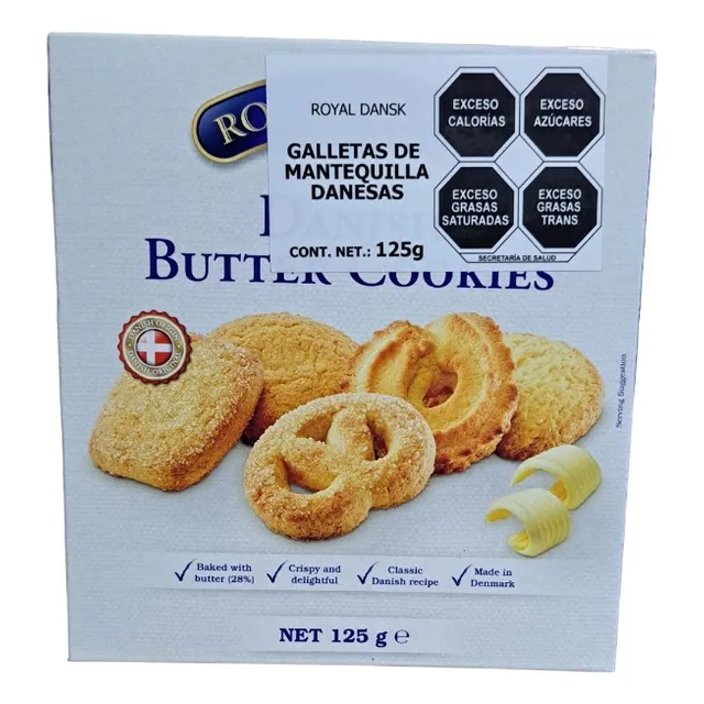 6 Pz Galletas De Mantequilla Danesas 125g C/u Royal Dansk