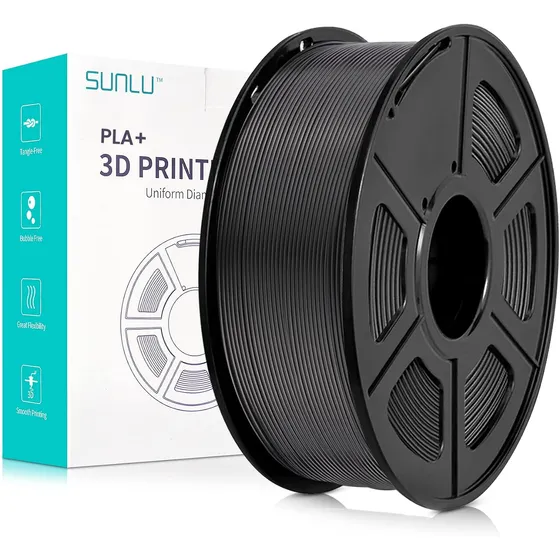 Filamento 3D Sunlu PLA de 1.75mm e 1kg preto