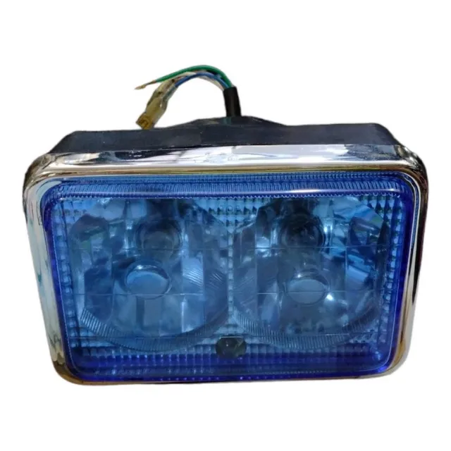 Faro Delantero Moto Cuadrado Doble Bombillo Jaguar Cg150 Md