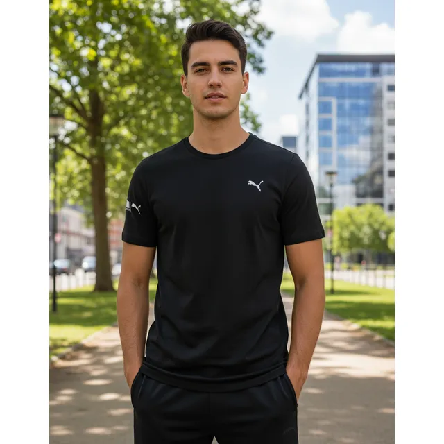 Camiseta Térmica Masculina Puma Manga Curta Proteção Uv 50+