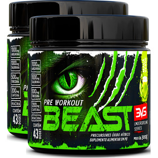 2 Unidades Do Pré Treino Beast 300g Energia E Vasodilatação Sabor Maçã Verde 2 Unidades Do Pré Treino Beast 300g Energia E Vasodilatação Sabor Maçã Verde