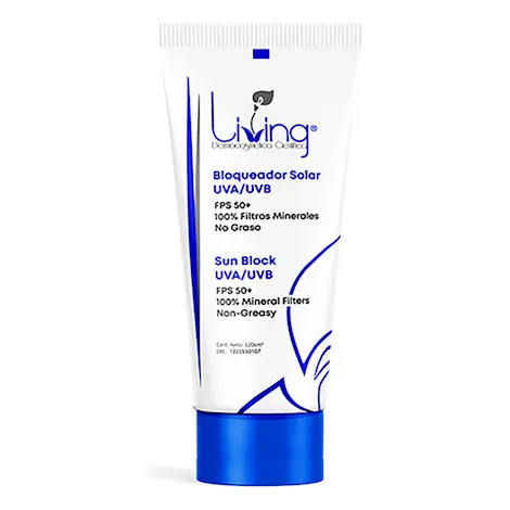 Bloqueador Solar Uva/uvb Fps 50+ No Graso Marca Living