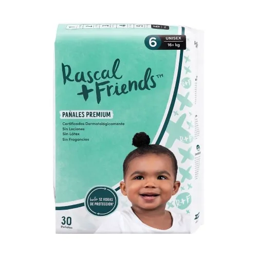 Pañales Rascal + Friends Premium Etapa 5 Unisex 30 Pzas