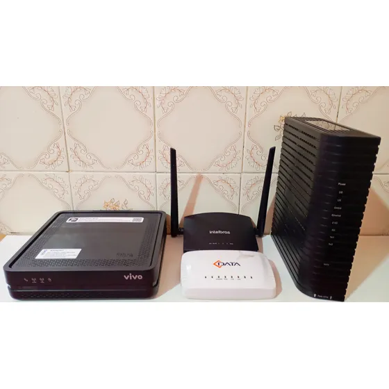 Kit Combo Modems + Roteadores (04 Peças) -usados Funcionando Preto