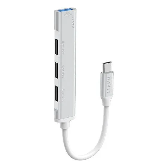 Hub Usb 3.0 Havit Hb41 Tipo C 4 Puertos 5gbps