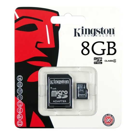Memoria Micro Sd Kingston 8gb / Adaptador Tlf Clase 4 