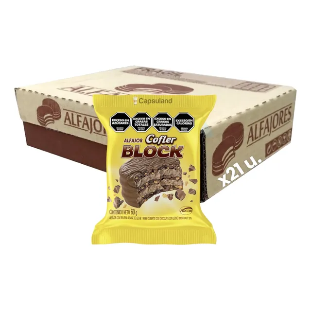 Caja X21 Alfajor Cofler Block Triple