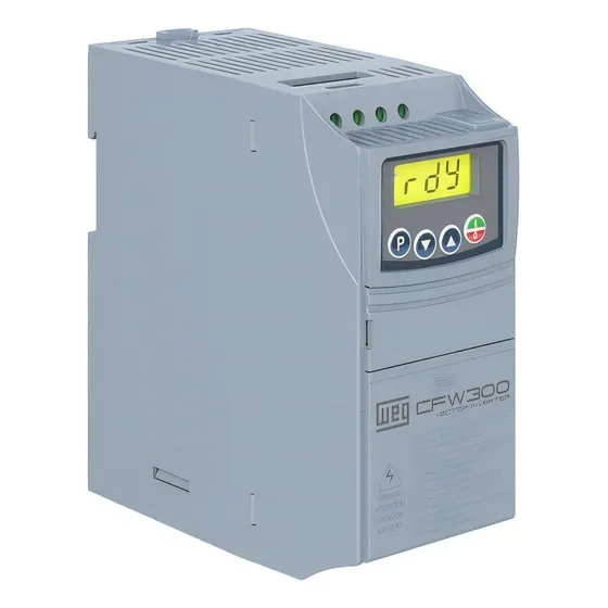 Inversor de frecuencia Weg CFW300A02P6T2NB20 trifásico 0.5cv 220v 2.6a