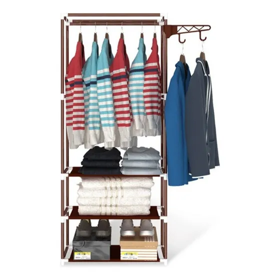 Ropero Perchero Organizador 3 Estantes Ropa Zapatos Calidad® Color Marrón